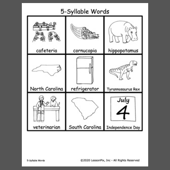 Multisyllabic Word Ring 5 Syllable Words The Speech 46 OFF